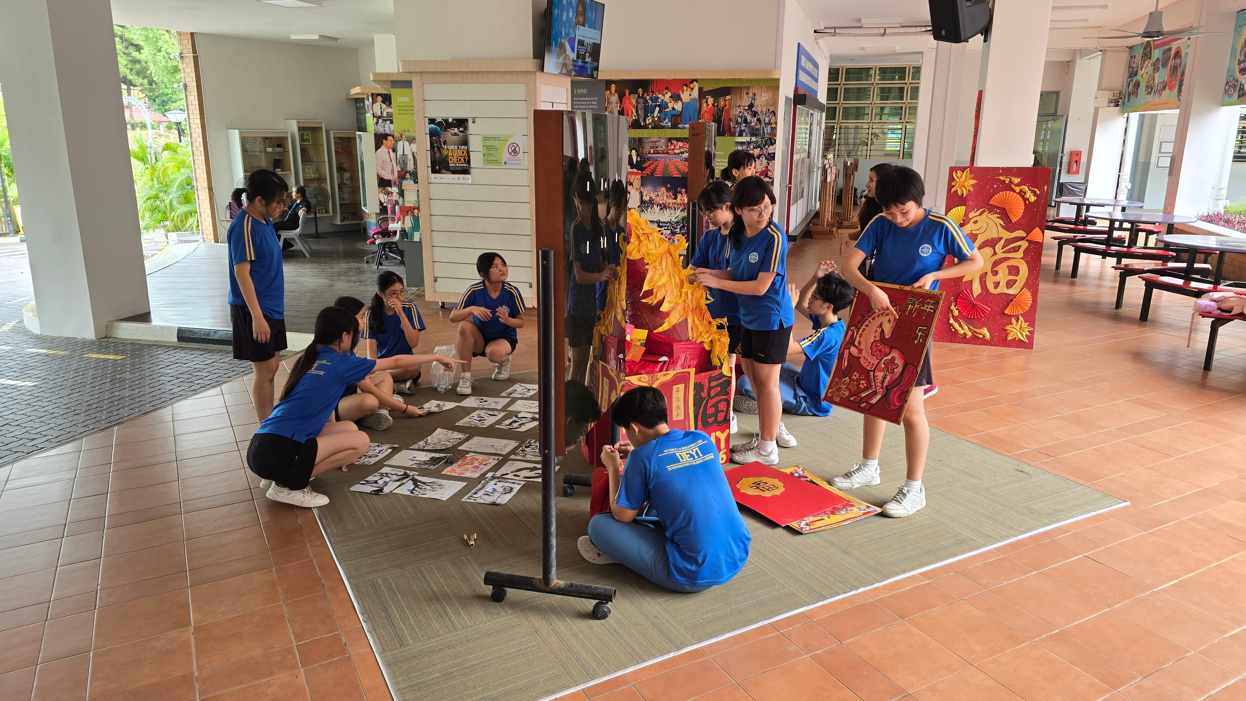 Chinese New Year 2026 school foyer decorations